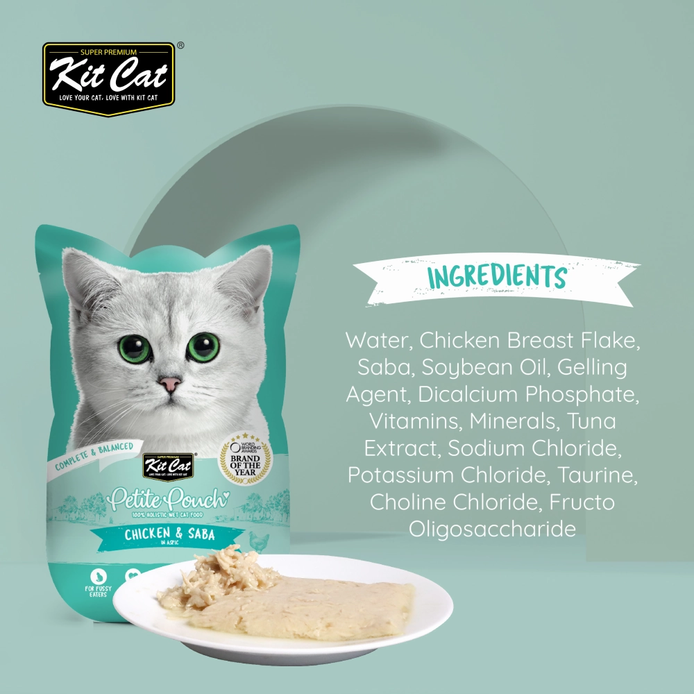 Kit Cat Chicken and Saba in Aspic Cat Wet Food