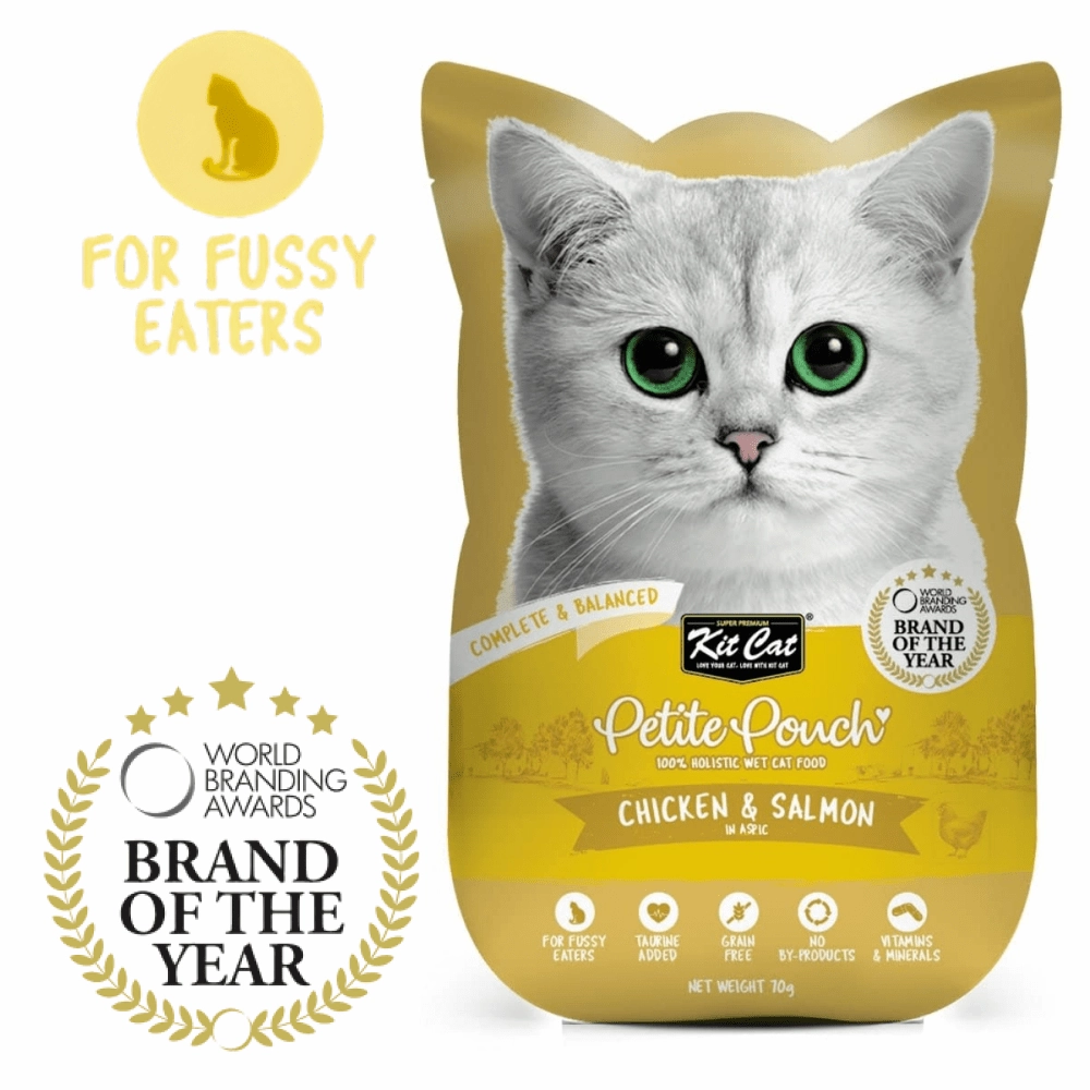 Kit Cat Chicken and Tuna and Chicken and Salmon Cat Wet Food Combo