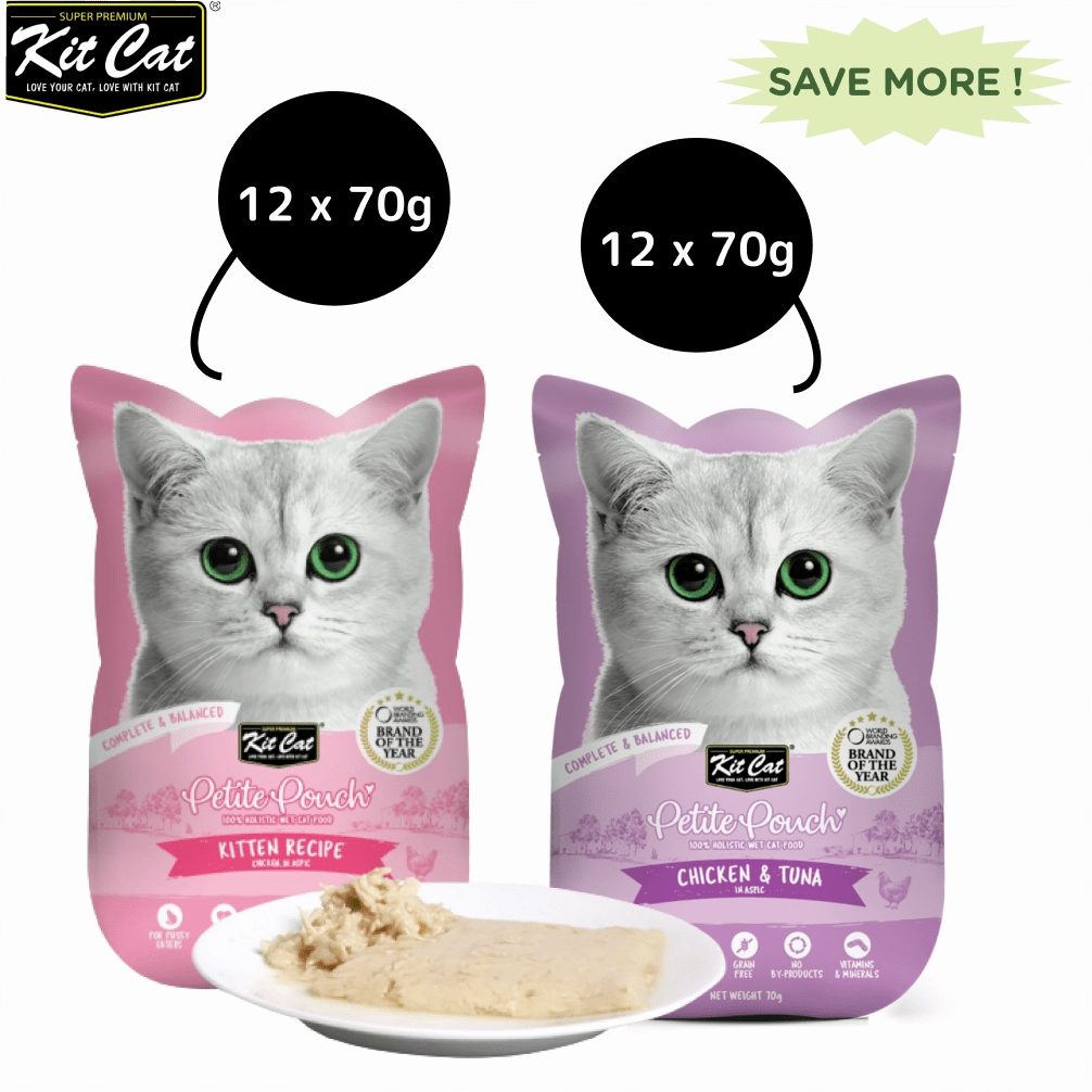 Kit Cat Chicken and Tuna and Chicken Cat Wet Food Combo