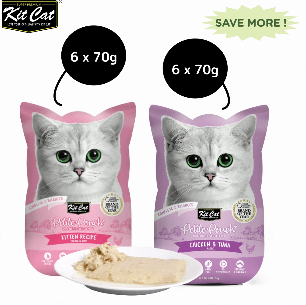Kit Cat Chicken and Tuna and Chicken Cat Wet Food Combo