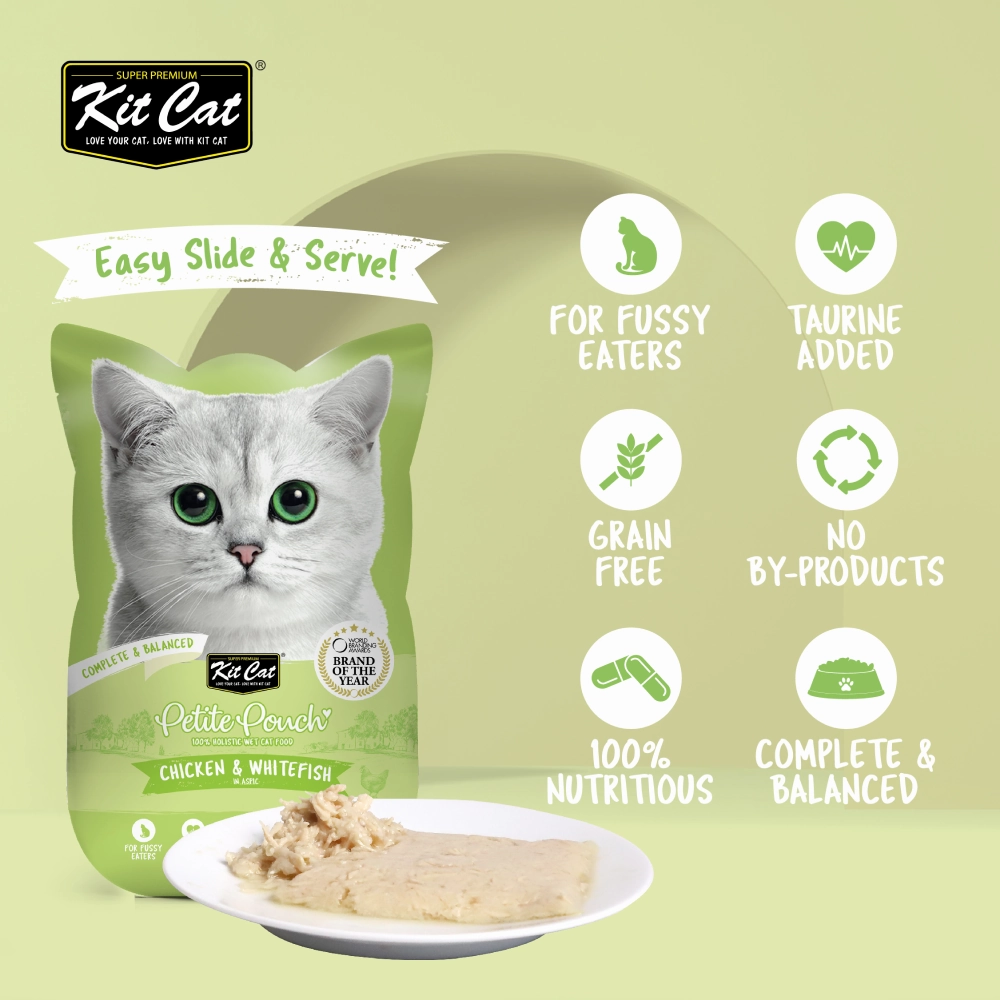 Kit Cat Chicken and Whitefish in Aspic Cat Wet Food