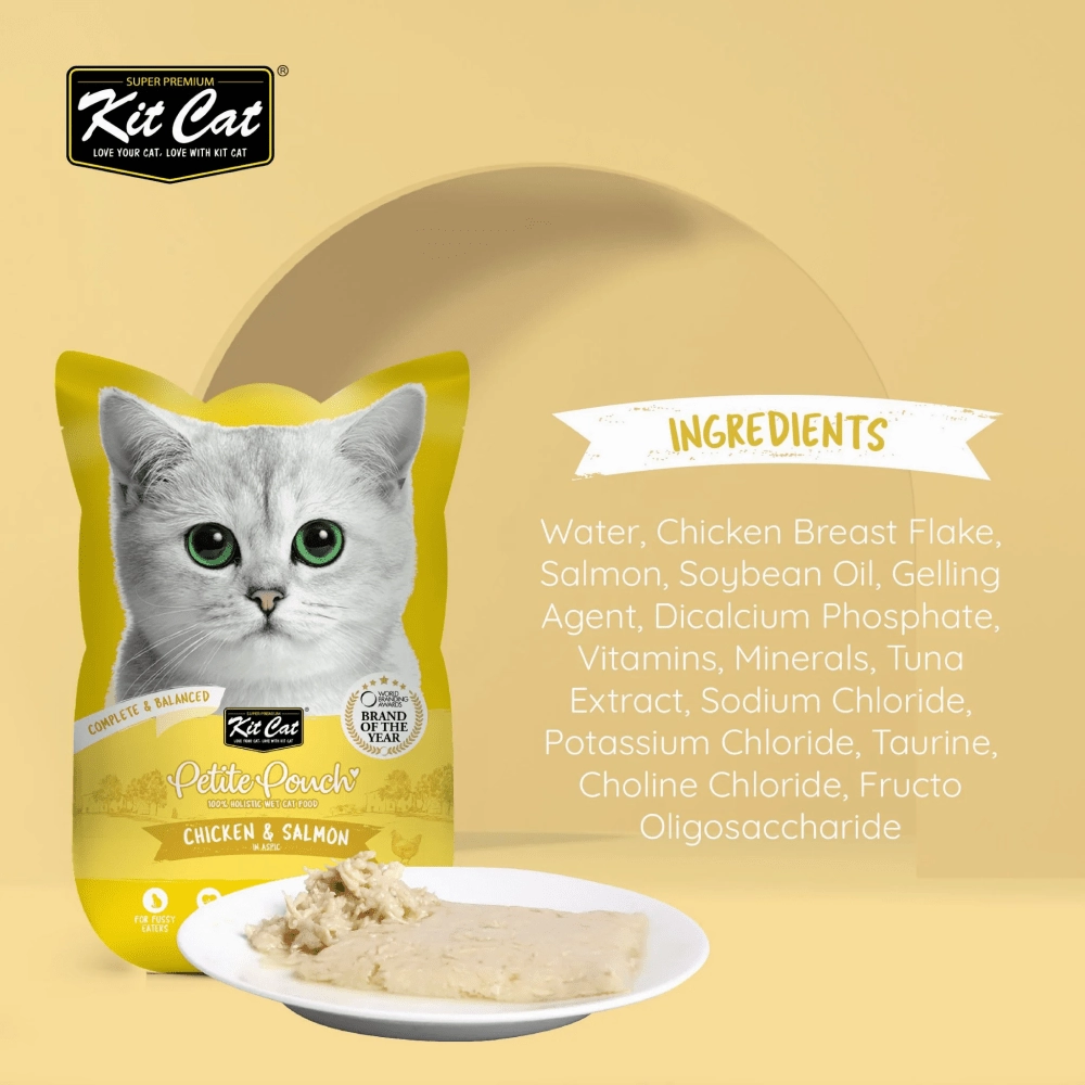 Kit Cat Tuna & White Fish, Chicken & Salmon and Chicken & Tuna Cat Wet Food Combo
