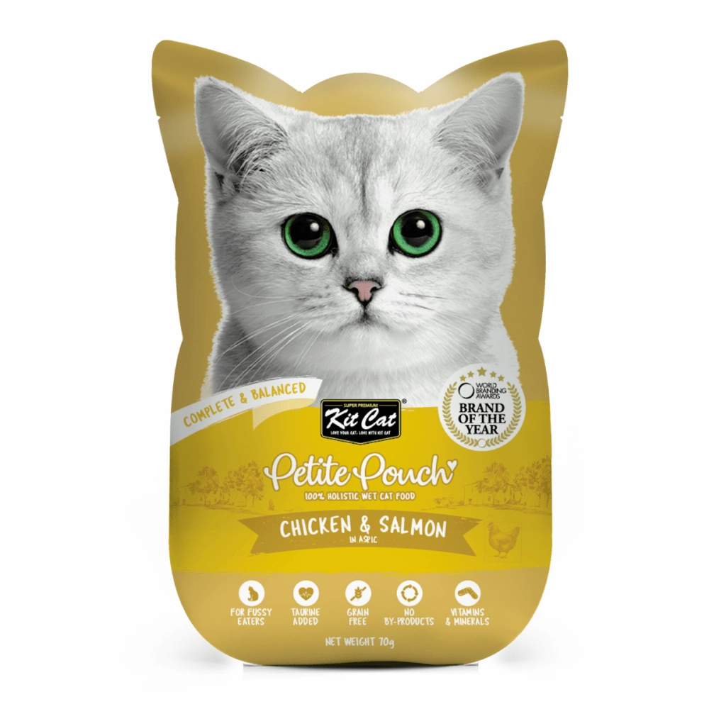 Kit Cat Tuna & White Fish, Chicken & Salmon and Classic Tuna Cat Wet Food Combo