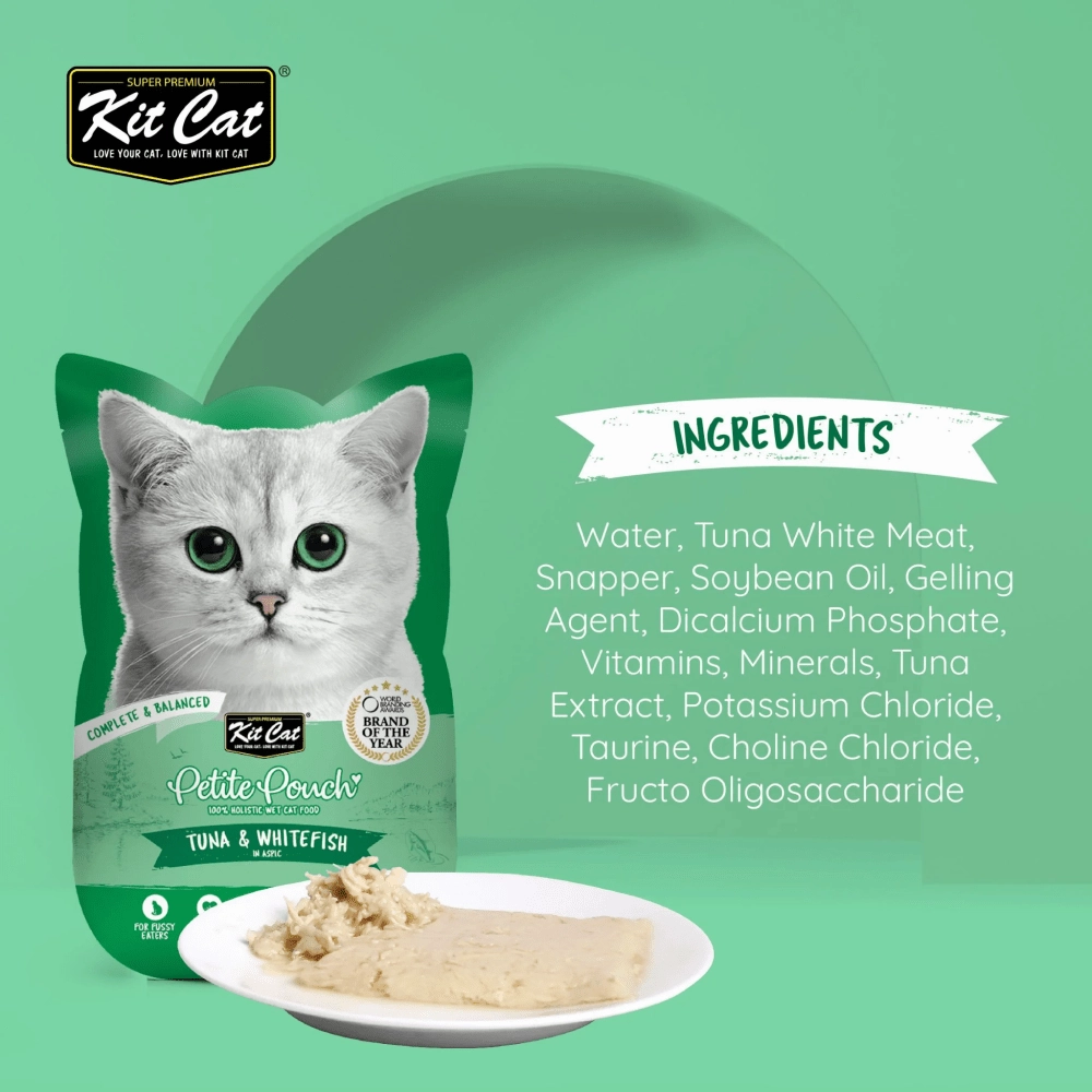 Kit Cat Tuna & White Fish, Chicken & Salmon and Classic Tuna Cat Wet Food Combo