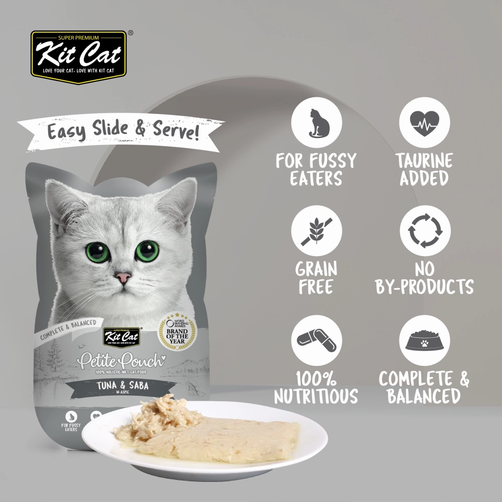 Kit Cat Tuna and Saba in Aspic Cat Wet Food