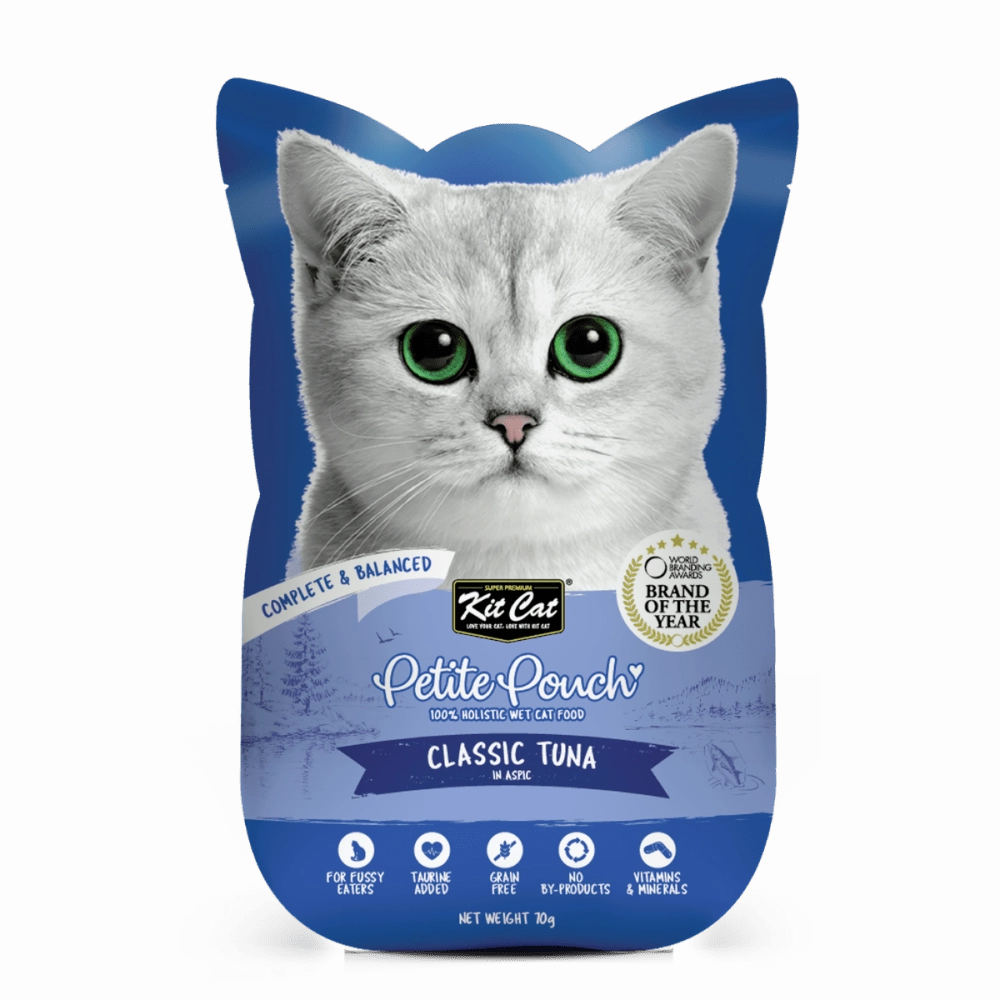 Kit Cat Tuna and White Fish and Classic Tuna Cat Wet Food Combo