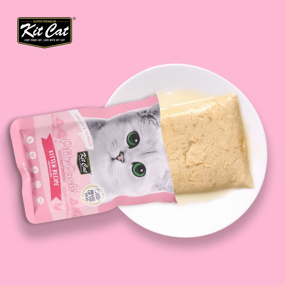 Kit Cat Tuna and White Fish, Tuna & Salmon Fish and Kitten Chicken Cat Wet Food Combo