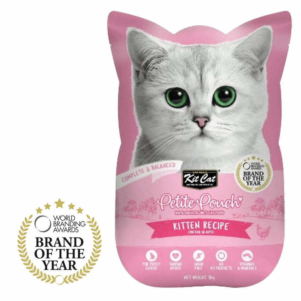 Kit Cat Tuna and White Fish, Tuna & Salmon Fish and Kitten Chicken Cat Wet Food Combo