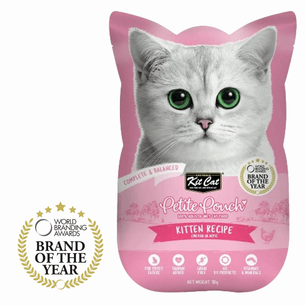 Kit Cat Tuna and White Fish, Tuna & Salmon Fish and Kitten Chicken Cat Wet Food Combo