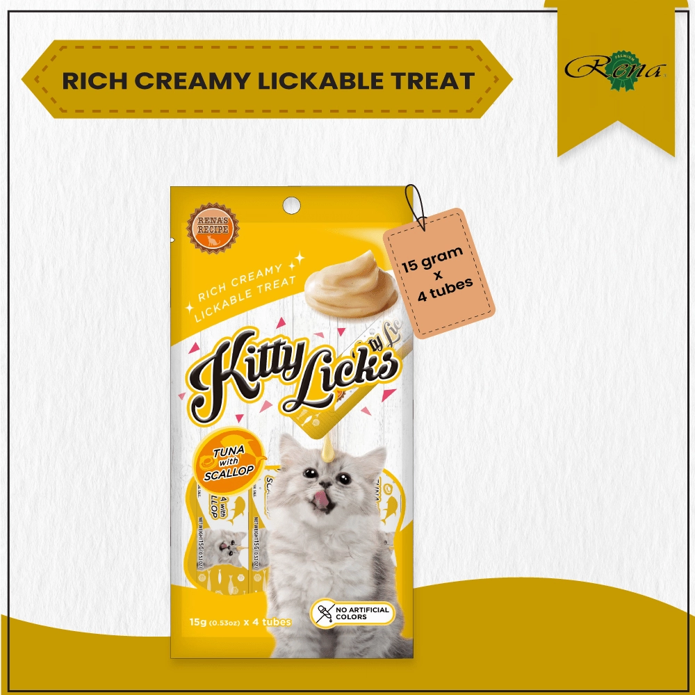 Kitty Licks Tuna Seafood and Tuna Scallop Cat Treats Combo