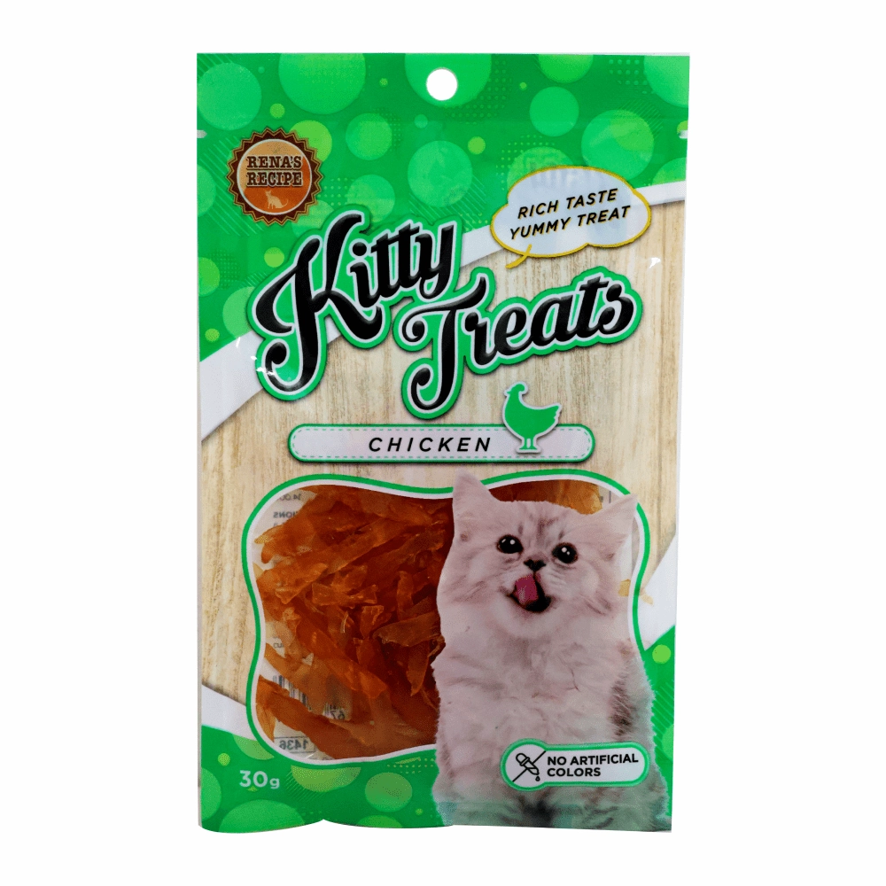 Kitty Treats Soft Chicken and Tuna, Chicken with Shrimp Flavour and Soft Chicken Jerky Sliced Cat Treats Combo