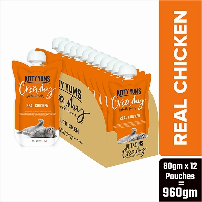 Kitty Yums Lickable Real Chicken Creamy Cat Treat