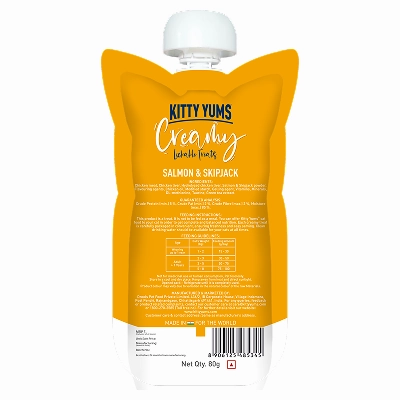 Kitty Yums Lickable Salmon & Skipjack Creamy Cat Treat