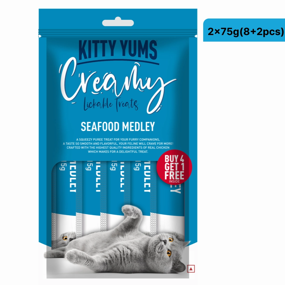 Kitty Yums Seafood Medley Creamy Cat Treat
