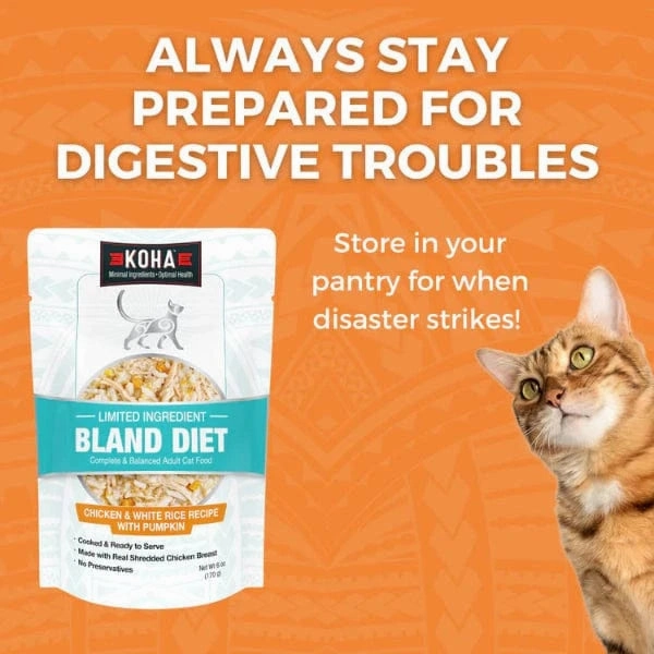 KOHA Limited Ingredient Bland Diet Chicken & White Rice Recipe for Cats