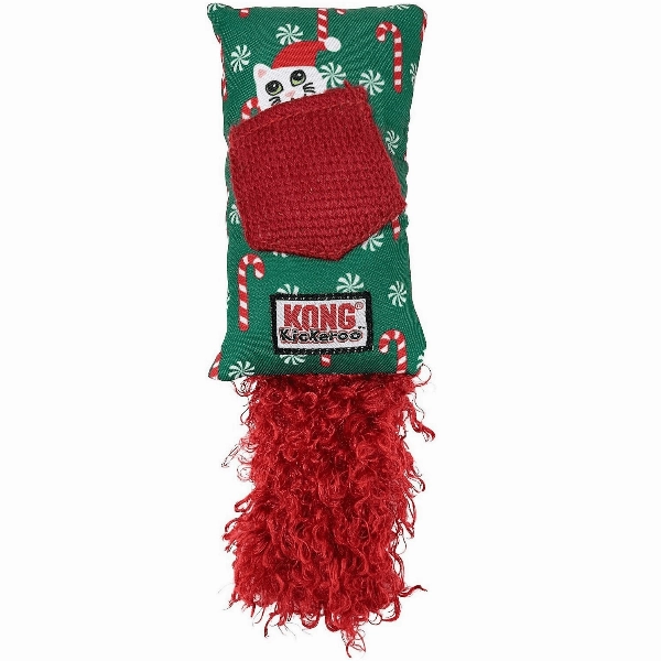 KONG Holiday Kickeroo Refillable Cat Toy