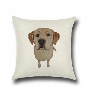 Labrador Throw Cushion Cotton/Linen