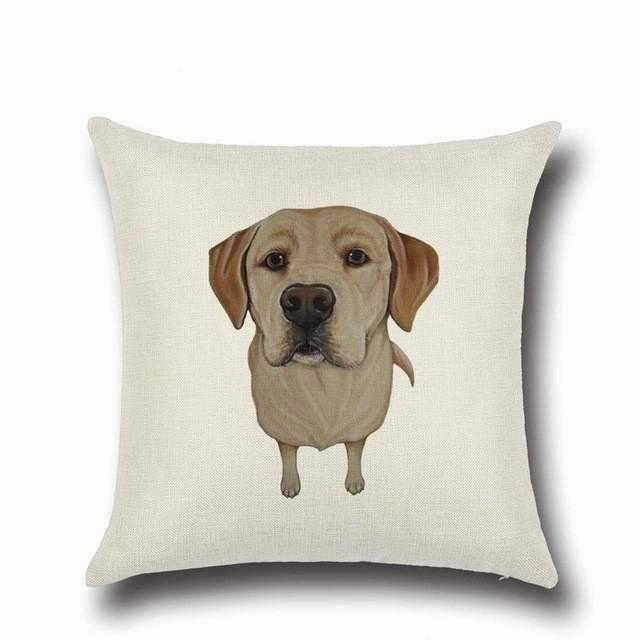 Labrador Throw Cushion Cotton/Linen