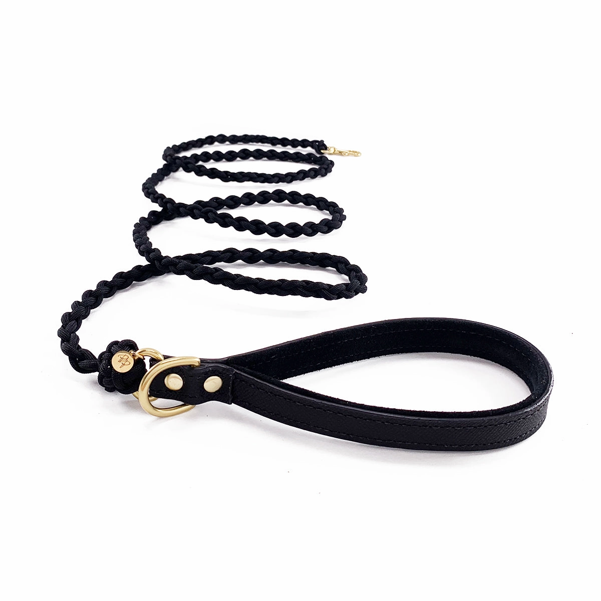 Lambert Bella Leather Dog Leash Onyx