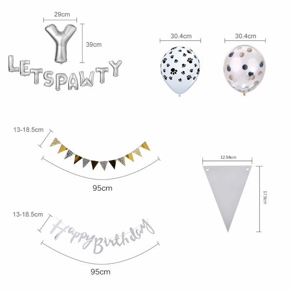 Lets Pawty Party Pack - Blue (34pcs)