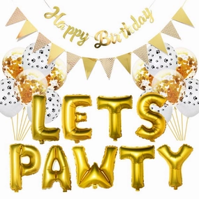 Lets Pawty Party Pack - Gold (34pcs)