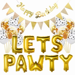 Lets Pawty Party Pack - Gold (34pcs)