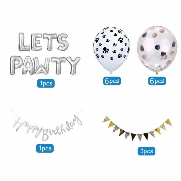 Lets Pawty Party Pack - Gold (34pcs)