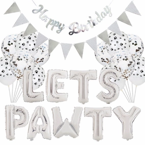 Lets Pawty Party Pack - Silver (34pcs)