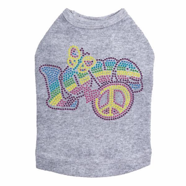 Love Rainbow Rhinestone Dog Tank