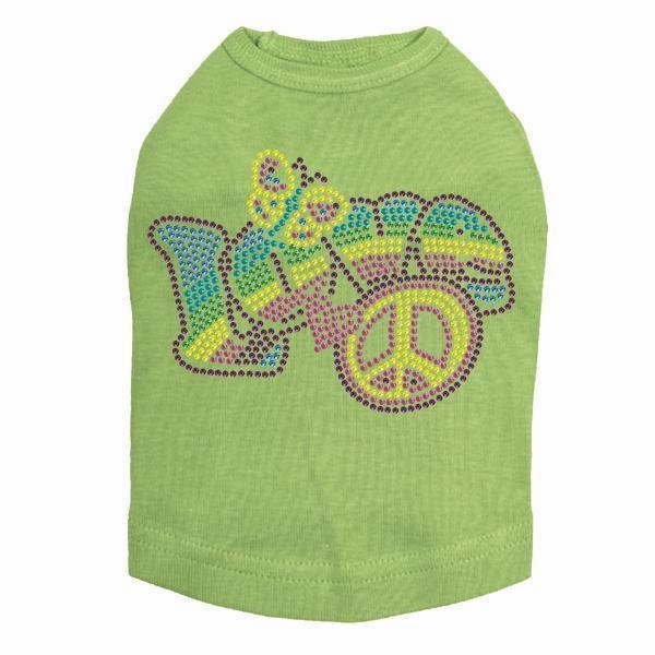 Love Rainbow Rhinestone Dog Tank