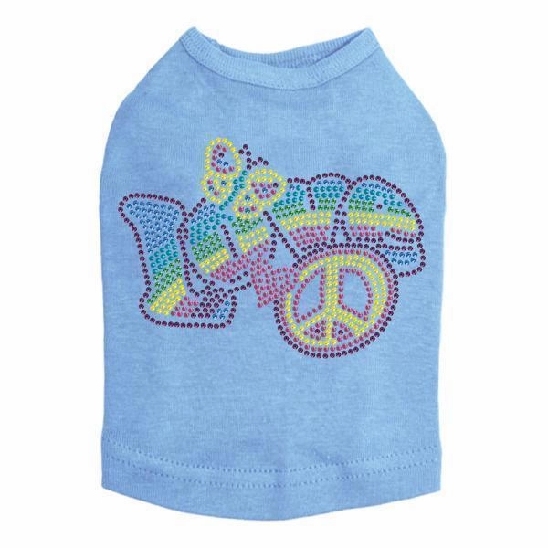 Love Rainbow Rhinestone Dog Tank