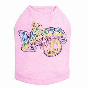Love Rainbow Rhinestone Dog Tank