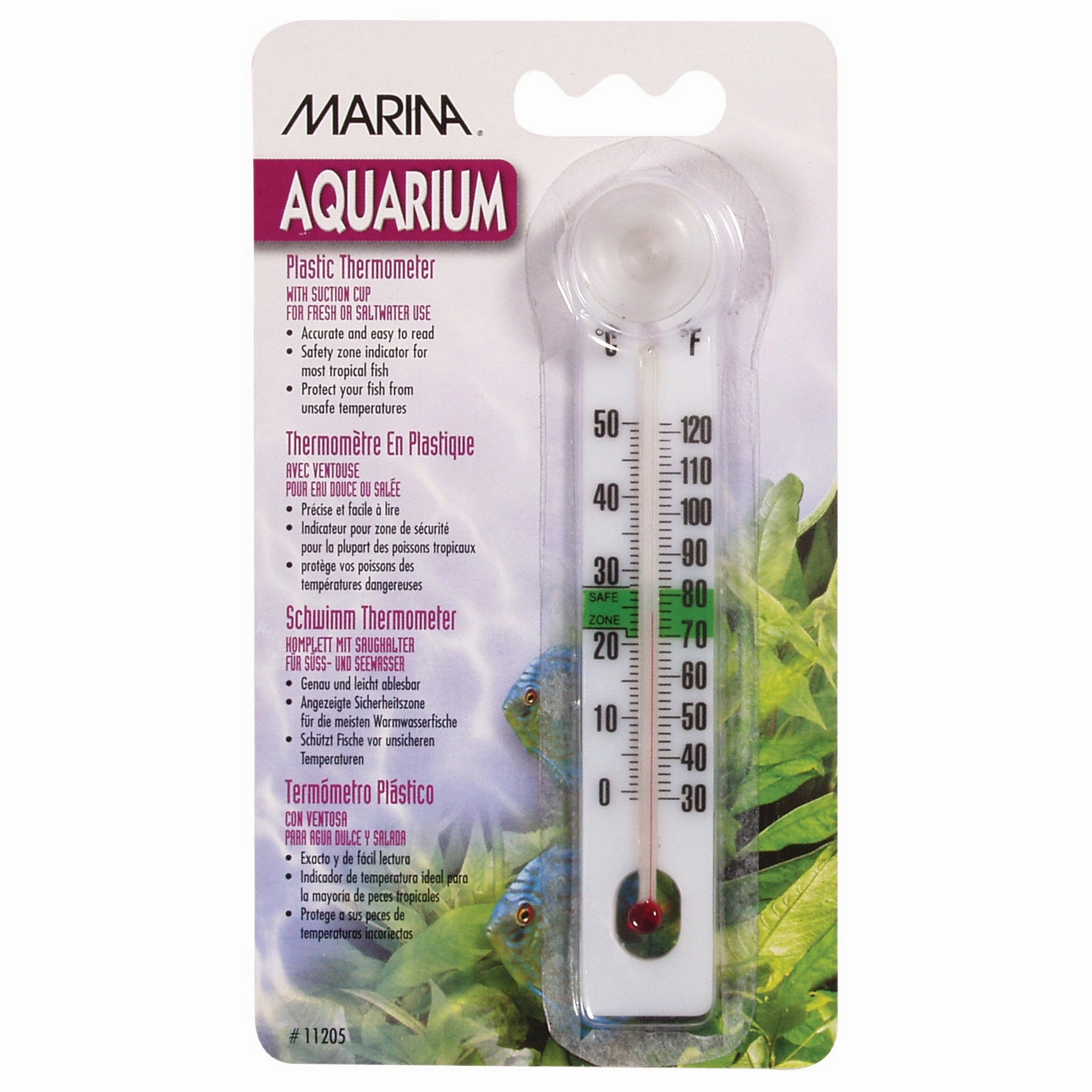 Marina Plastic Aquarium Thermometer
