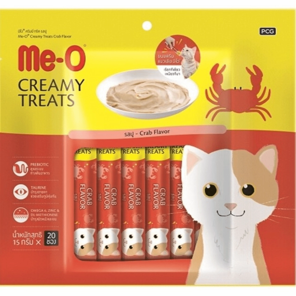 Me O Creamy Chicken & Liver, Crab, Bonito Cat Treat Combo