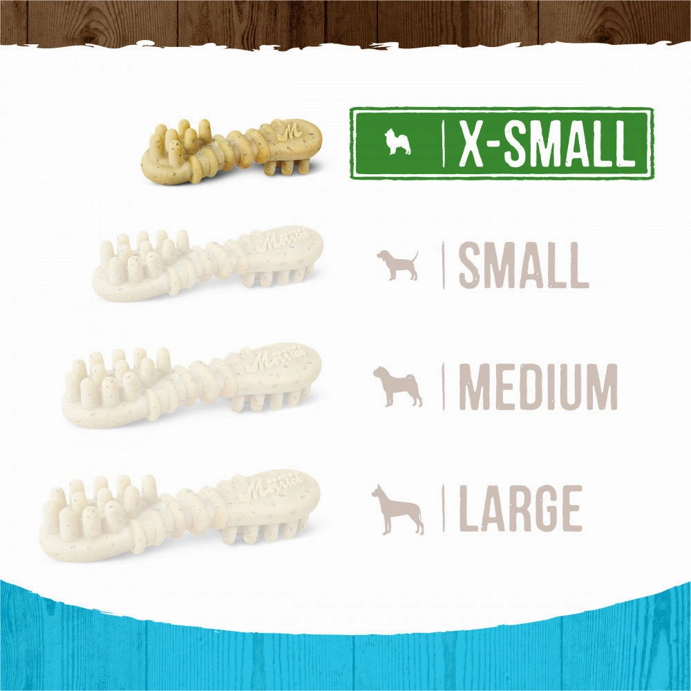 Merrick Fresh Kisses Grain Free Mint Breath Strips Extra Small Dental Dog Treats