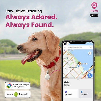 Mitag Go Anti Loss Device with Keychain for Dogs and Cats (Black) | Android