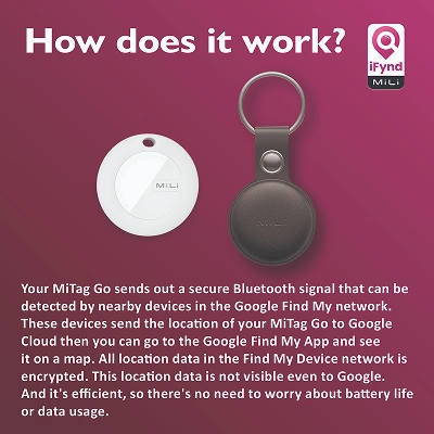Mitag Go Anti Loss Device with Keychain for Dogs and Cats (Black) | Android