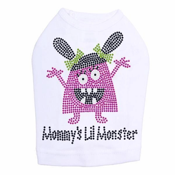 Mommy's Lil Monster Girl Rhinestone Dog Tank
