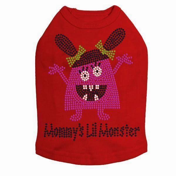 Mommy's Lil Monster Girl Rhinestone Dog Tank