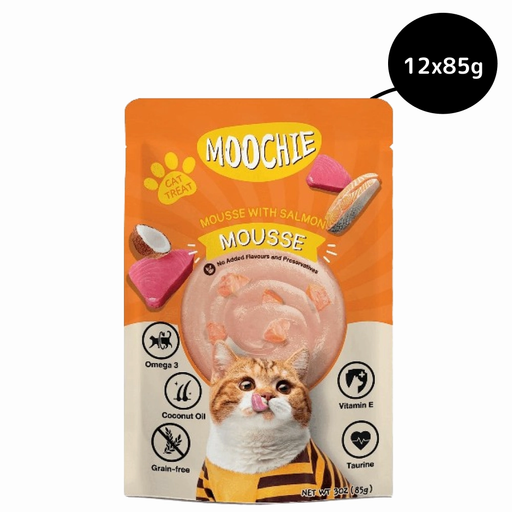 Moochie Mousse with Salmon Grain Free Cat Treats