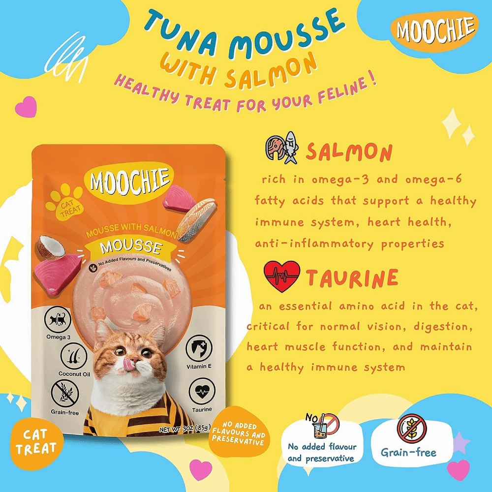 Moochie Mousse with Salmon Grain Free Cat Treats