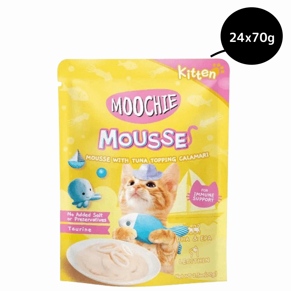 Moochie Mousse with Tuna Topping Calamari Cat Treats