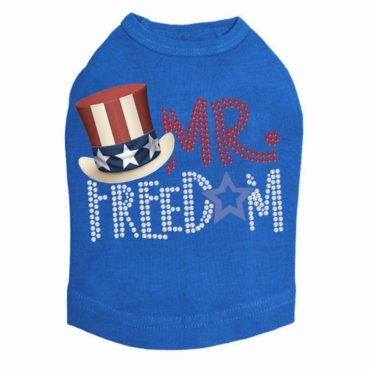 Mr. Freedom Rhinestone Dog Tank