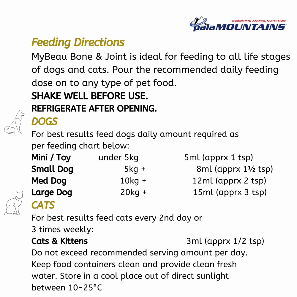 My Beau Vet Collection Bone & Joint Food Supplement with Meat & Garlic for Dogs & Cats