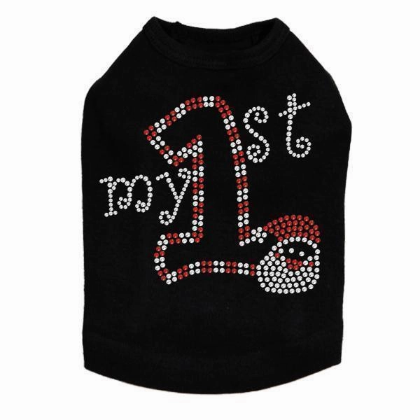 My First Christmas Rhinestone Dog Tank