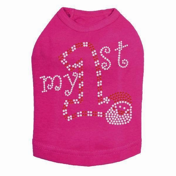 My First Christmas Rhinestone Dog Tank