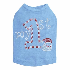 My First Christmas Rhinestone Dog Tank