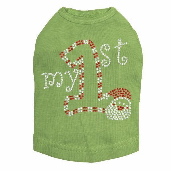 My First Christmas Rhinestone Dog Tank