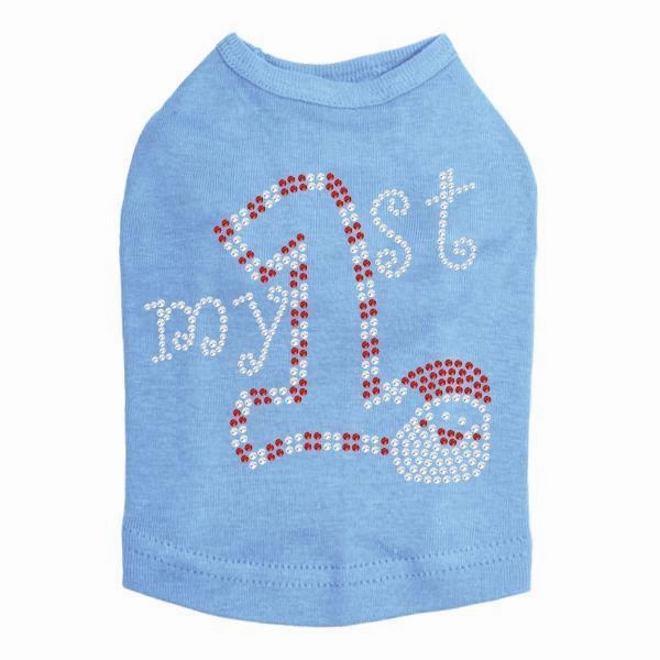 My First Christmas Rhinestone Dog Tank