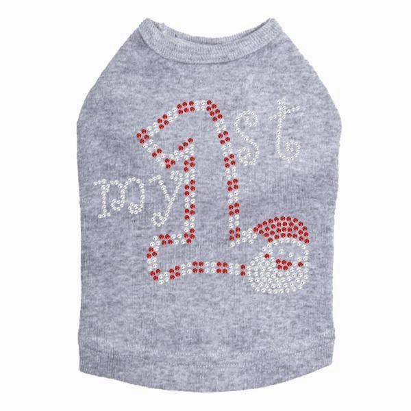 My First Christmas Rhinestone Dog Tank